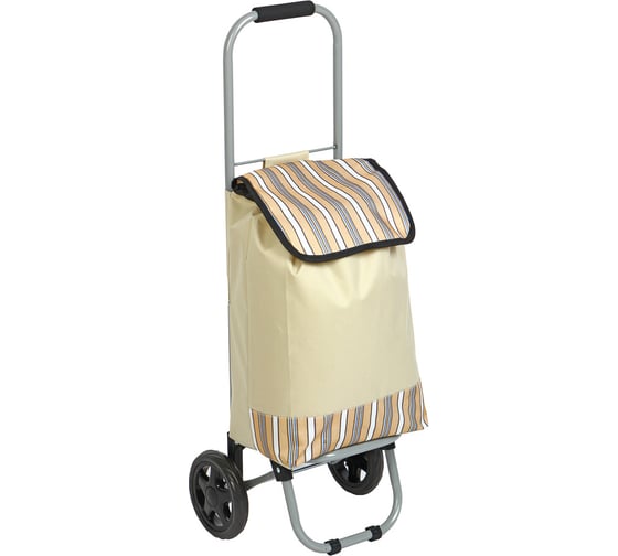 Тележка + сумка VETTA до 15кг, 27x32x88см, 22л, брезент, колеса ЭВА d15см 467-019