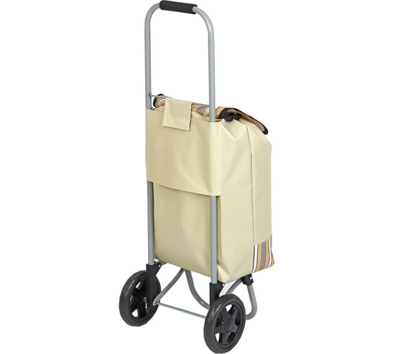 Тележка + сумка VETTA до 15кг, 27x32x88см, 22л, брезент, колеса ЭВА d15см 467-019