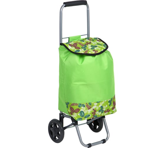Тележка+сумка VETTA до 30 кг, 30x22x86 см, 21 л, брезент, колеса ЭВА d14,5 см 467-018