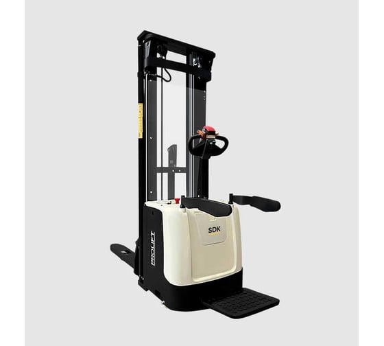 Самоходный электрический штабелер PROLIFT SDK1656 с платформой для оператора, г/п 1600кг, в/п 5600мм, колеса полиуретан, функция FFL, АКБ 280 Ah SDK1656 FFL SDK1656 M2 FFL 1