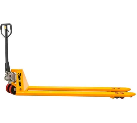 Гидравлическая тележка RHIHO с длинными вилами и полиуретановыми колесами SD2025L
