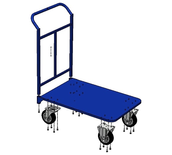 Тележка платформенная складная ВИЛКАРТ 600x900/125 ТП-1