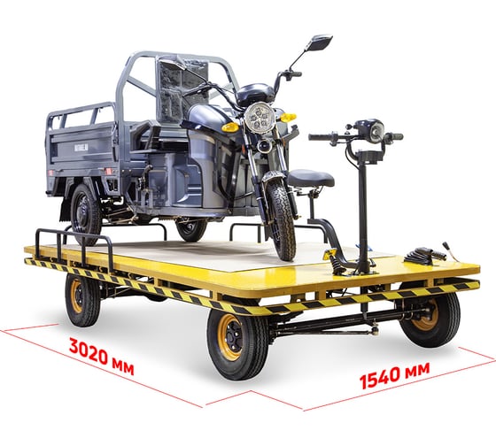 Платформенная тележка электрическая Rutrike СКЛАД 3000 NEW 025113