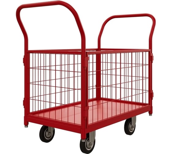 Тележка платформенная с бортами Red Tool ТС 5 RT (700x1200) колёса d 160 ТС 5 RT 160