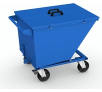 Тележка для стружки с крышкой FLAMES RAL5005 1347.002