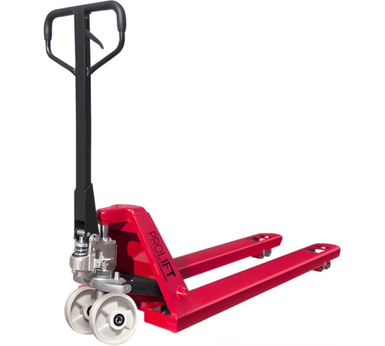 Гидравлическая тележка PROLIFT AC 25, 2500 кг, 1150х550мм, нейлон.колесо,дв.нейлон.ролик цвет красный AC 25-1150x550-N/N-R 1