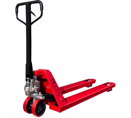 Гидравлическая тележка PROLIFT AC 25, 2500 кг, 1150х550мм, полиур.колесо,дв.пол.ролик, цвет красный AC 25-1150x550-P/P-R