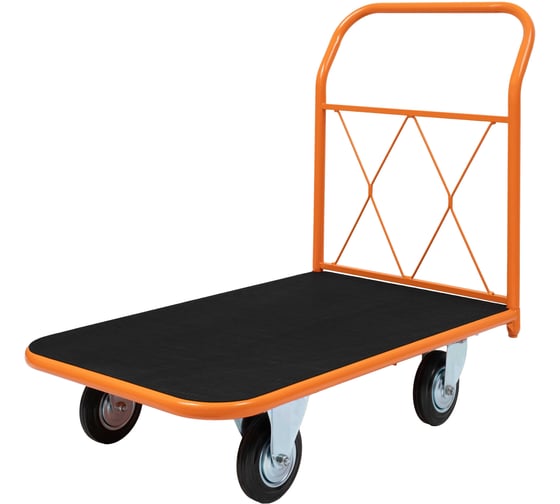 Тележка платформенная с резиновым покрытием 600х1000 D160мм Gigant ТПР-002