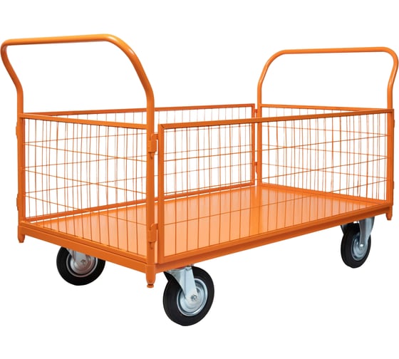 Тележка платформенная с сетчатыми бортами 800х1400 Gigant ТПС-007