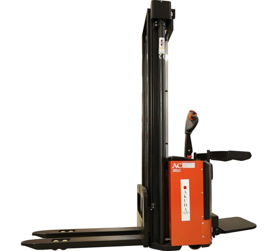 BPLW 1600 55 , Самоходный электрический штабелер, нагрузка 1600 кг., высота подъема 5500 мм, с платформой для оператора, АКБ 24в, зарядное устройство 24в/40а, контроллер Curtis BPLW-1600-55- RAKUDA BPLW-1600-55-RAKUDA 1