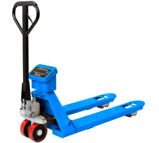 Тележка гидравлическая с весами А5 CW 20 г/п 2000 кг вилы 1150х550 мм полиуретановые колеса 180 мм 1004799