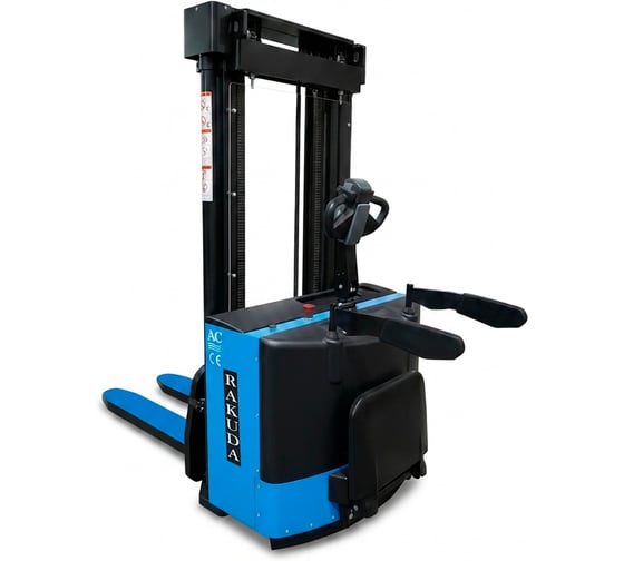 Самоходный электрический штабелер RAKUDA BPLW 1600 55 Li-ion, нагрузка 1600 кг., высота подъема 5500 мм, с платформой для оператора, АКБ Li-ion 24в, зарядное устройство 24в/40а, контроллер Curtis BPLW-1600-55-Liion-RAKUDA