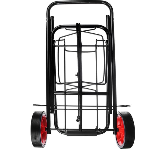 Тележка для сумок VETTA черная, металл, до 40 кг, 95x35x46 см, колеса d14 см 467-152