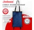 Хозяйственная сумка на колесах складная 50x32x15см 24л, до 15кг Оксфорд 600D синяя , ЛЮБАША 701402 2