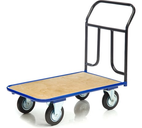 Платформенная тележка СТЕЛЛА-ТЕХНИК с фанерой, 600x1000 мм КПТ-500-125-И