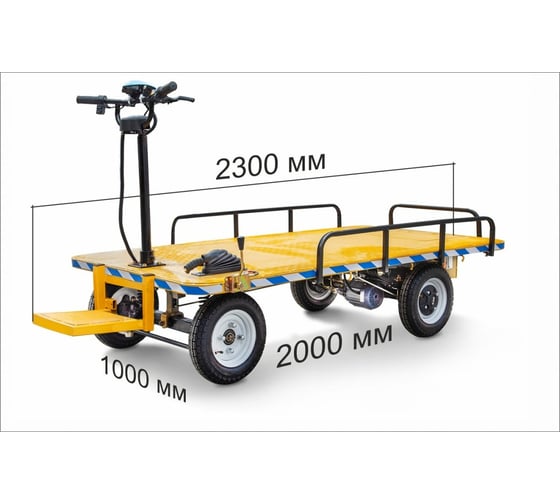 Платформенная электрическая тележка Rutrike СКЛАД 2000 П 023202