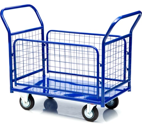 Тележка Стелла-техник платформенная, с бортами, 650х1150мм, КПО-500С-200-И