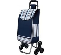 Сумка-тележка ZDK Homium Classic Trio, синяя с полосками, 3-хколесная 371131