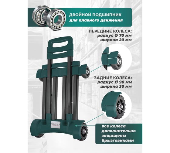 Платформенная складная тележка Rockforce RF-L013 (52386)