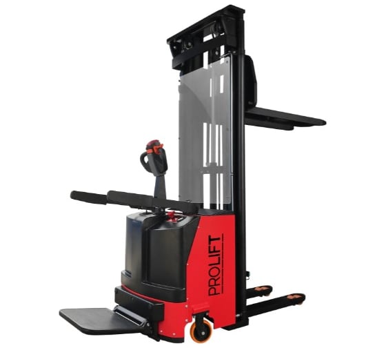Самоходный электрический штабелер PROLIFT SDK 1536, грузоподъемность 1500 кг, высота подъема 3600 мм, с платформой для оператора
