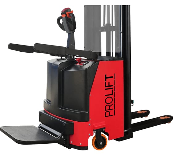 Самоходный электрический штабелер PROLIFT SDK 1545, грузоподъемность 1500 кг, высота подъема 4500 мм, с платформой для оператора, АКБ 280 Ah