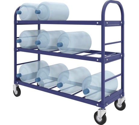 Тележка для перевозки 12-ти баллонов воды RUSKLAD ТСВД 12 160 болт