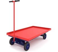 Платформенная тележка с поворотной осью RUSKLAD ТПО 7, 800x1400x50 мм, с литыми колёсами ТПО 7 литые
