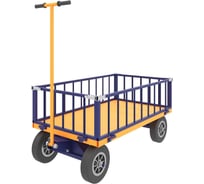 Платформенная тележка с поворотной осью RUSKLAD ТПОБ 7 Т, 800x1400x300 мм, колёса с чугунным ободом ТПОБ 7 Т чугун