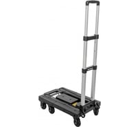 Платформенная складная тележка с телескопической ручкой Forsage +2 крюка на эластичных ремнях L-1,6 м, 330x500/590 мм, ручка 430-870 мм, max 170 кг, 7 колес F-VT270