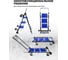 Универсальная платформенная складная тележка 4 в 1 Forsage 120x46x24 см, 360 кг, ручная 160x46x82 см, 360 кг, вертикальная 96x97x46 см, 70 кг, стремянка 114,5x70x46 см, 150 кг F-TC0701A(54758) 2