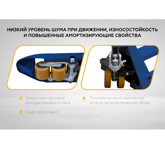 Гидравлическая ручная тележка (рохля) FOGEL POWER синий, 2500 кг RR25Bl