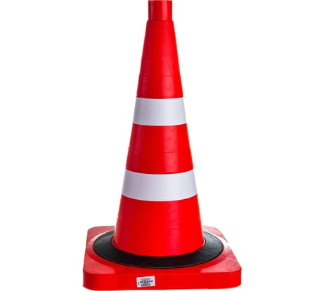 Сигнальный дорожный конус, 510 мм, оранжевый, с 2-мя светоотражающими полосами ПРОТЭКТ КС-2.8.0-П