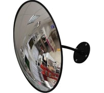 Зеркало круглое противокражное ООО Комус обзорное, 430 мм, с черным квитом, внутреннее 1288609