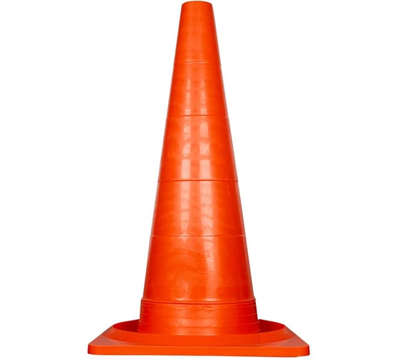 Конус дорожный ТЕХНОЛОГИЯ КС-2 2, 520 мм, мягкий, без полос (квадратное основание), (Ц) (комплект 5 шт) 00-00010563