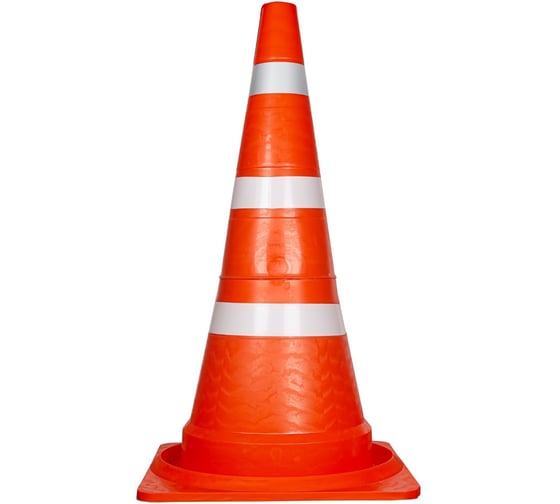 Конус дорожный ТЕХНОЛОГИЯ КС-3.6 750 мм, мягкий комбинированный (1 светоотр., 2 белые полосы) (комплект 5 шт.) 00-00008178 1
