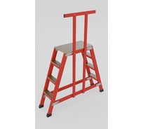 Подмость Оникс Технологии, ООО ССП-0,9-ПШ стеклопластиковая, с симметричными опорами, h=900 мм, поручень, 3x2 широких ступеней, разборная, площадка 600x500 мм 77062L-ONIKS