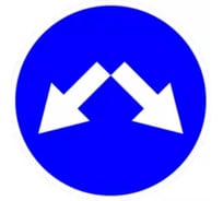 Знак дорожный ООО ПК МАГИСТРАЛЬ 4.2.3 Объезд препятствия справа или слева D 700 мм пленка тип А 4687206375598