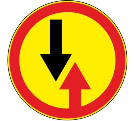 Знак дорожный ООО ПК МАГИСТРАЛЬ 2.6 Преимущество встречного движения D 700 мм пленка тип А желтый фон 4687206375420