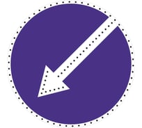 Светодиодный дорожный знак ООО ПК МАГИСТРАЛЬ 4.2.1/4.2.2 Объезд препятствия справа или слева D 700 мм пленка тип А активная стрелка, светодиоды по кругу 12-24 V 4687206375673