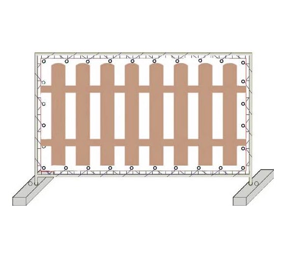 Баннеры для ограждений Eurozabor24 СПО 1500х2000 мм, дизайн Штакетник 4687201640486 1
