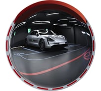 Зеркало сферическое с козырьком Технология d-500 мм из нержавеющей стали 00-00008684