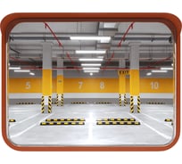 Зеркало сферическое прямоугольное с козырьком Технология 600/800 мм из нержавеющей стали 00-00008689