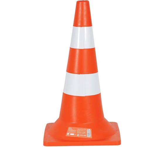 Конус дорожный Airline 520мм, 2 световозвр.полосы с утяжелителем, оранжевый AKON014 1