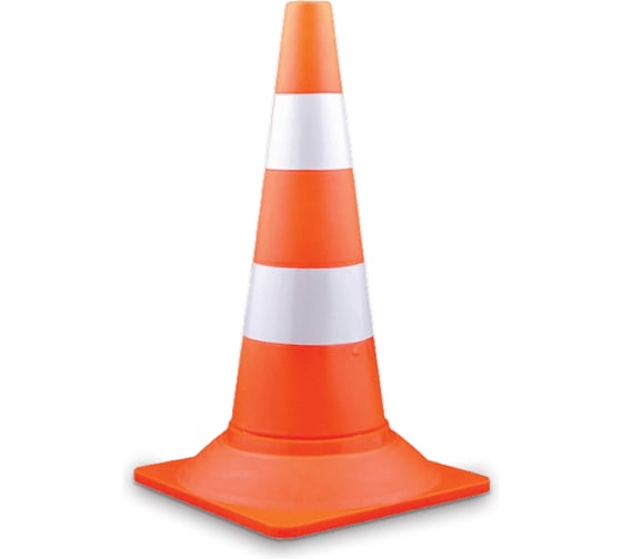 Конус сигнальный Аласта дорожный КС-2,8 (утяж) 520мм, 2 светоотражающих полосы KSD520 1