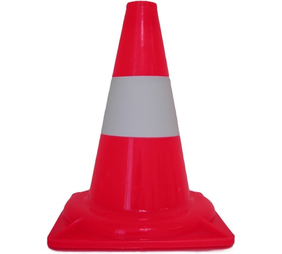 Конус дорожный сигнальный Рзка ООО оранжевый, 320 мм, 1 белая полоса КС-1,2 1