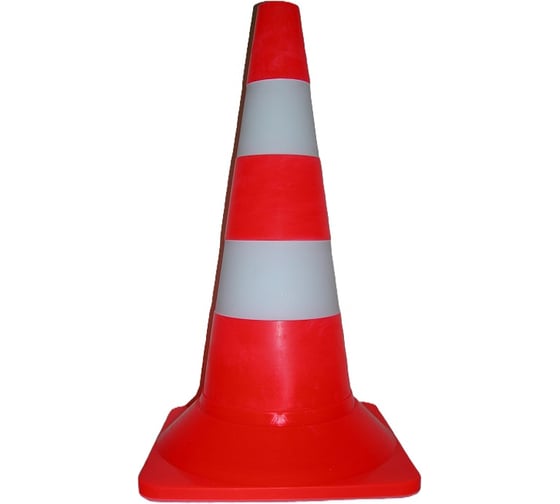 Конус дорожный сигнальный Рзка ООО оранжевый, 520 мм, 2 белые полосы КС-2.3 1