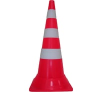 Конус дорожный сигнальный Рзка ООО оранжевый 750 мм 3 белые полосы с утяжелителем КС-3.4