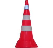 Конус дорожный сигнальный Рзка ООО оранжевый 750 мм комбинированный (2 белые, 1 светоотражающая) с утяжелителем КС-3.6