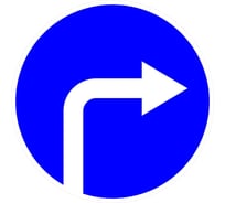 Знак дорожный ООО ПК МАГИСТРАЛЬ 4.1.2 Движение направо D700 мм пленка тип IА 4687207367622