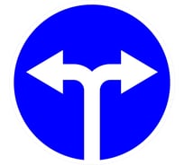 Знак дорожный ООО ПК "МАГИСТРАЛЬ" 4.1.6 Движение направо или налево D700 мм пленка тип IА 4687207367691